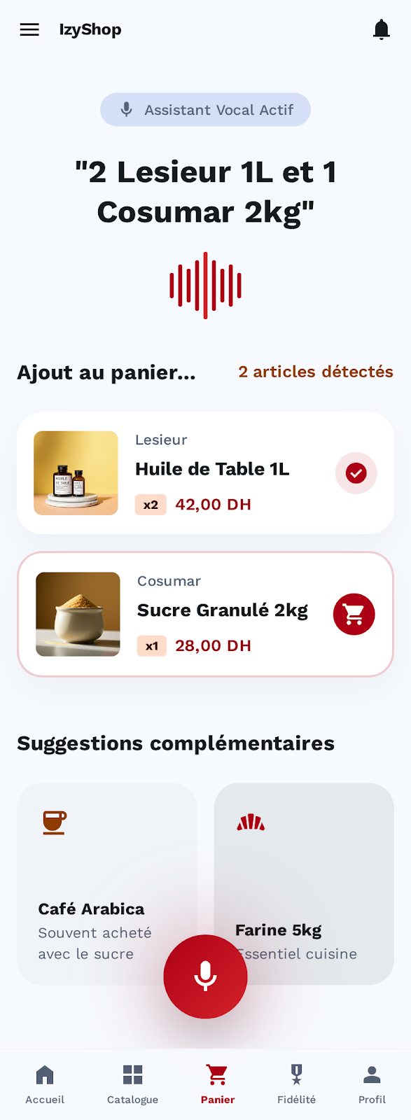 IzyShop — Commande vocale IA