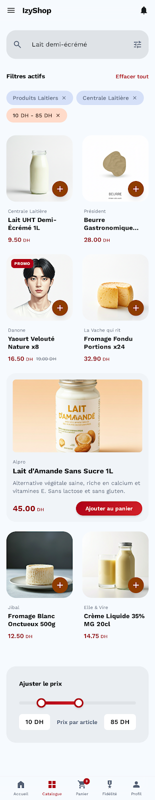 IzyShop — Catalogue produits