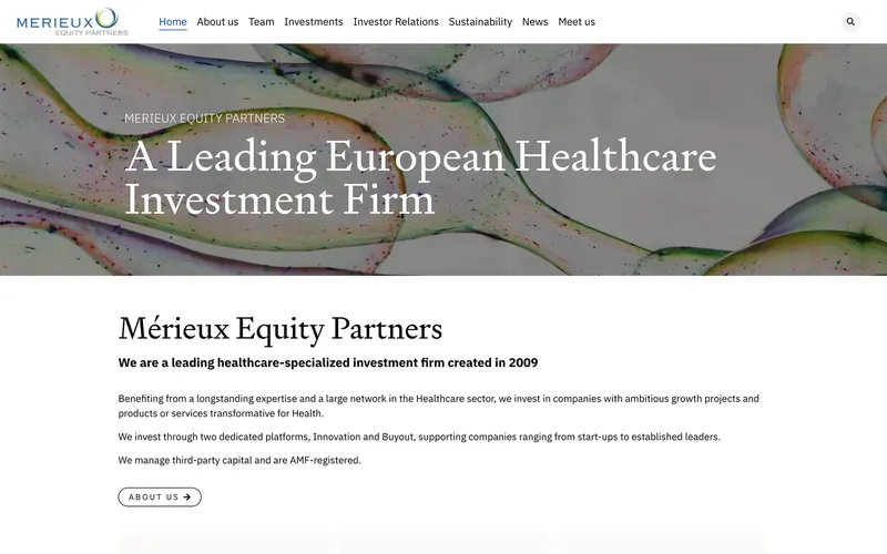 Mérieux Equity Partners - site WordPress