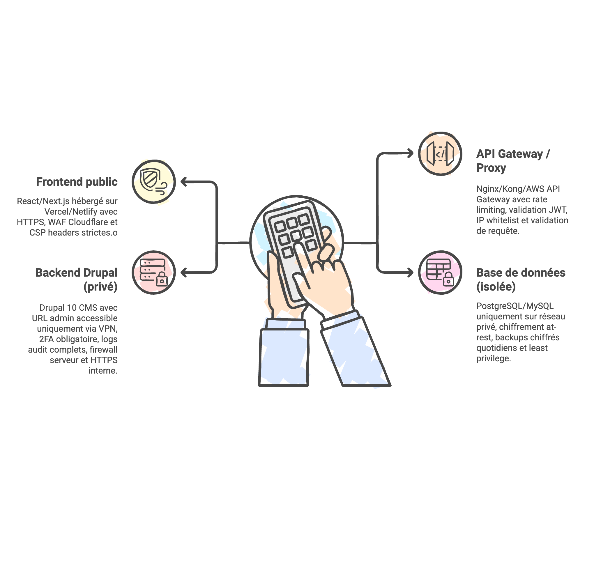 Architecture Headless Sécurisée VOID - Isolation Frontend/Backend/Database