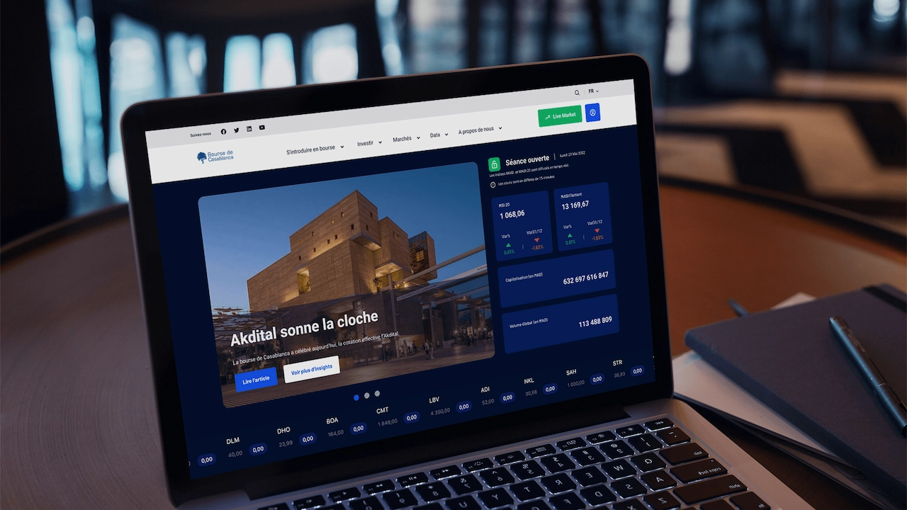Projet Bourse de Casablanca - Plateforme Financière réalisé par VOID